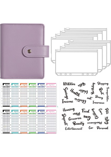 Mor A7 A7 Pu Deri Defter Bağlayıcı Bütçe Planlayıcısı Organizatör Bağlayıcı Kapağı 8 Bağlayıcı Cepler ve 12 Adet Gider Bütçe Sayfaları (Yurt Dışından) fiyatları