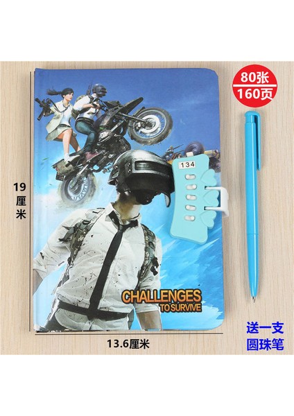 Kilit Günlük Kitabı, Eski Tarz Basit ve Sevimli Öğrenci Not Defteri Eskiz Defteri ile Erkek ve Kızlar Için Karikatür Şifre Kitabı (Yurt Dışından)