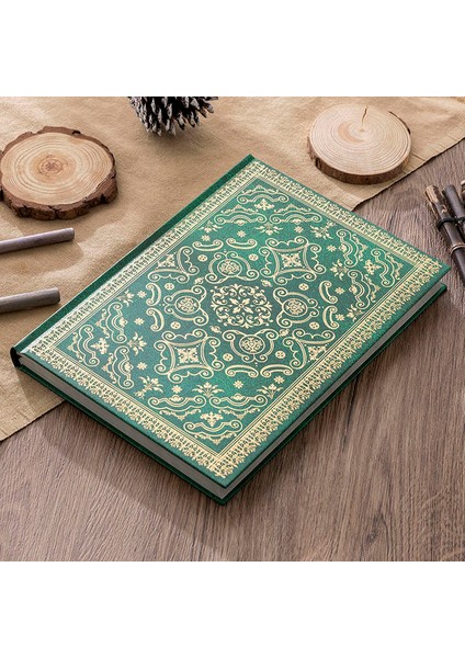 Yeşil B5 Ekstra Kalın Retro Yatay Çizgili Defter B5 Avrupa Tarzı Ciltli Defter Öğrenci Kırtasiye 1 Adet (Yurt Dışından)