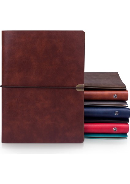 Mavi B5 Yeni 2023 Yumuşak Kapak Pu Deri Spiral Defter A5 Planlayıcısı Gündem Iş Ofisi B5 Not Defteri Not Defteri Dergisi 6 Telli Defter (Yurt Dışından)