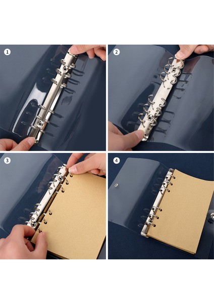 1 Adet Saklama Çantası A6 A7 A6 A5 Spiral Şeffaf Pvc Defter Kapağı Gevşek Günlüğü Bobin Halka Bağlayıcı Bağlayıcı Depolama Toplama Kitap Günlüğü Gündem Planlayıcısı Çantası (Yurt Dışından) fırsatları
