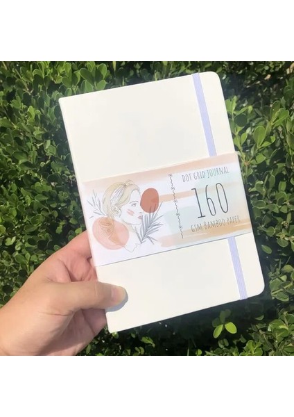 BEYAZ6676 Dotted 160 Sayfa Buke Bullet Nokta Izgaralı Defter Noktalı Günlük Çizim Eskiz DEFTERI-160GSM Kağıt, Iç Cep, Numaralı Sayfa P1- P160 (Yurt Dışından)