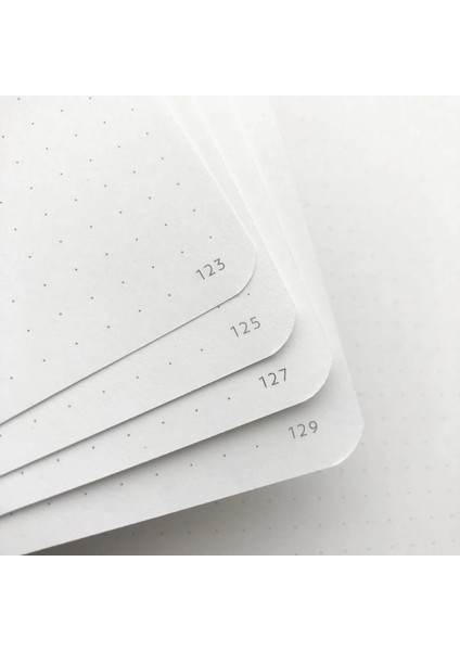 BEYAZ6676 Dotted 160 Sayfa Buke Bullet Nokta Izgaralı Defter Noktalı Günlük Çizim Eskiz DEFTERI-160GSM Kağıt, Iç Cep, Numaralı Sayfa P1- P160 (Yurt Dışından)