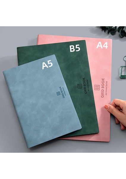 Pembe A4 Dizüstü A4 Kalınlaşmış Büyük Iş Süper Kalın Izgara Boş Izgara Günlüğü Cuaderno Defterler ve Dergiler Libretas Zeszyt Caderno (Yurt Dışından)