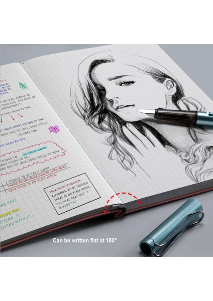 Pembe A4 Dizüstü A4 Kalınlaşmış Büyük Iş Süper Kalın Izgara Boş Izgara Günlüğü Cuaderno Defterler ve Dergiler Libretas Zeszyt Caderno (Yurt Dışından)