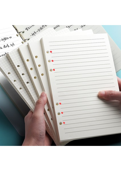 Renkli Boş A5 Toplam 45 Sayfa Klasik 6 Delikli Ciltli Defter Iç Kağıt Çekirdek/yeniden Doldurma Iç Kağıtlar: Çizgi, Izgara, , Liste, Günlük Haftalık Aylık Planlayıcı A5 A6 (Yurt Dışından) fiyatları