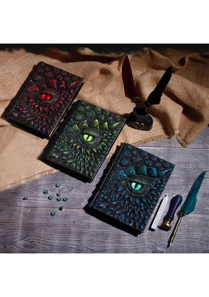 C A5 Boyutu Yüksek Kaliteli Yaratıcılık Reçine Kapak Defter El Hesabı Kitap Sanat 3D Ejderha Kabartma Günlüğü Kitap Kırtasiye (Yurt Dışından)