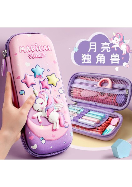 16 3D Uzay Kalem Kutusu Kawaii Kırtasiye Kalem Kutusu Unicorn Kalemlik Sevimli Kalem Kutusu Estuche Escolar Okul Malzemeleri Kalem Kutusu (Yurt Dışından)