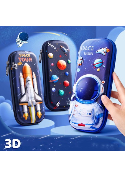 16 3D Uzay Kalem Kutusu Kawaii Kırtasiye Kalem Kutusu Unicorn Kalemlik Sevimli Kalem Kutusu Estuche Escolar Okul Malzemeleri Kalem Kutusu (Yurt Dışından)