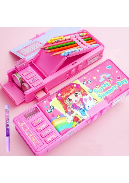 Şifre Kalem Kutusu Şifre Çok Fonksiyonlu Malzeme Escolar Kawaii Sevimli Kutu Kırtasiye Okul Malzemeleri Etui Kalemlik Estuche Kalem Kutusu (Yurt Dışından)