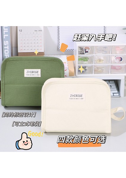 Açık Gri Büyük Kapasiteli Kalem Kutusu Kalem Saklama Çantası Kalem Çantası Çok Katmanlı Kozmetik Seyahat Saklama Çantası Basit Büyük Kalem Kutuları Erkek Kız (Yurt Dışından) indirimleri