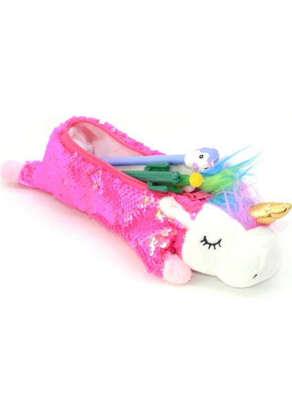 Maymunlar Payet Kalem Kutusu Crayon Licorne Astucci Estuches Lapices Peluş Kız Unicorn Etui Pennen Kawaii Okul Malzemeleri Kalem Kutusu (Yurt Dışından)