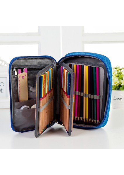 Stil 2 Yüksek Kapasiteli Kalem Kutusu 72 Delik Papeleria Oxford Kumaş Malzeme Escolar Kalem Kutusu Kalem Kutusu Astuccio Scuola Çantası (Yurt Dışından) fırsatları