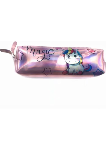 N Sevimli Unicorn Holografik Kalem Kutusu Kawaii Kaktüs Alpaka Lazer Kalem Çantası Kız Erkek Kırtasiye Okul Malzemeleri Kalem Kutusu (Yurt Dışından)