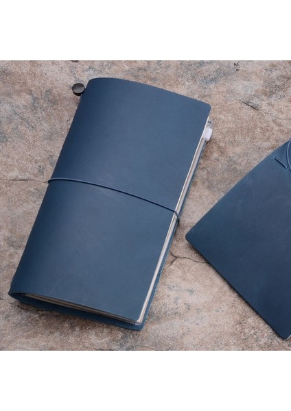 Mavi Pasaport 135X105MM Fromthenon 100% Hakiki Deri Defter Planlayıcısı El Yapımı Gezgin Dergisi Pasaport Gündem Eskiz Defteri Günlüğü Kırtasiye (Yurt Dışından)