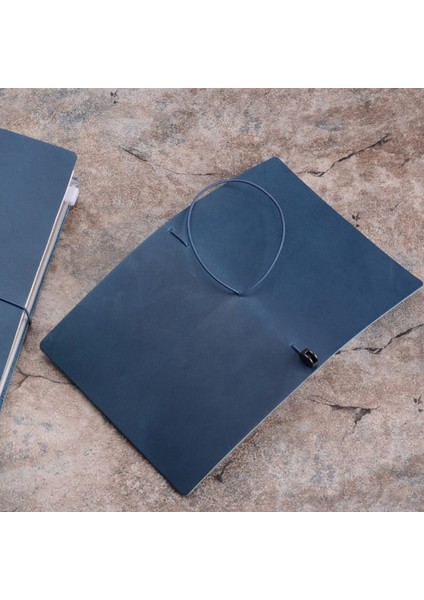 Mavi Pasaport 135X105MM Fromthenon 100% Hakiki Deri Defter Planlayıcısı El Yapımı Gezgin Dergisi Pasaport Gündem Eskiz Defteri Günlüğü Kırtasiye (Yurt Dışından)