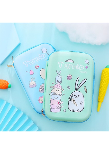 T Kawaii Kalem Kutuları Büyük Kapasiteli Pembe Kalem Kutusu Için Sevimli Okul Pennen Zak Plumier Scolaire Fille Estojo Escola Tavşan Kalem Kutusu (Yurt Dışından)