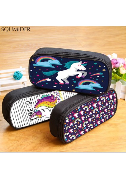 A3 Unicorn Kalem Kutusu Karikatür Sevimli Kırtasiye Kutusu Okul Kalem Kutuları Çocuklar Için Hediyeler Öğrenci Kalem Kutusu Karikatürler Büyük Kalem Çantası Kawaii (Yurt Dışından)