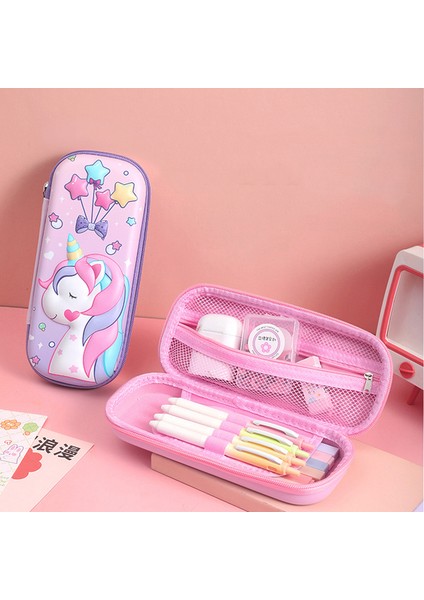 Stil 3 Unicorn Kalem Kutusu 3D Okul Malzemeleri Kalem Kutusu Estuche Escolar Kalem Kutusu Kalemlik Trousse Kawaii Kırtasiye Kalem Kutusu (Yurt Dışından)