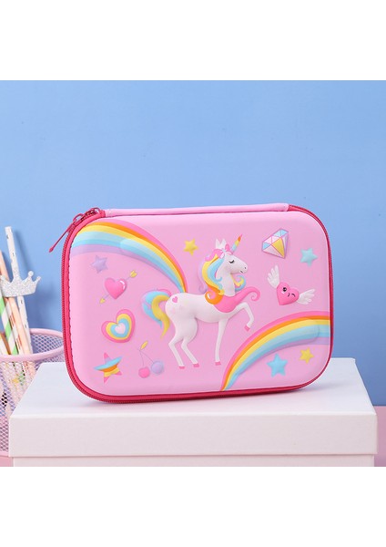 Tek Boynuzlu At Kalem Kutusu Unicorn Kalem Kutusu Kawaii Kırtasiye Kalem Kutusu Trousse Scolaire 3D Kalem Kutusu Okul Malzemeleri Estuche Escolar Sevimli Kalem Kutusu (Yurt Dışından)