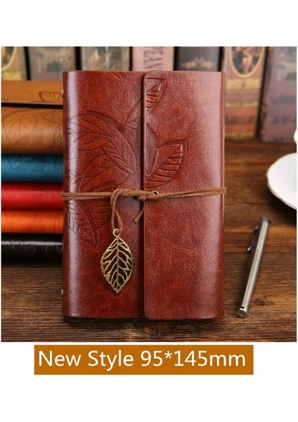 Kahverengi Retro Spiral Defter Günlüğü Not Defteri Vintage Korsan Çapalar Pu Deri Not Defteri Değiştirilebilir Kırtasiye Hediye Gezgin Dergisi (Yurt Dışından)
