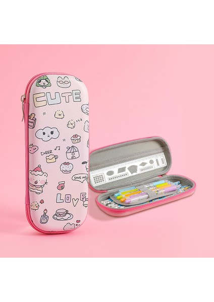 O Kawaii Kalem Kutuları Büyük Kapasiteli Pembe Kalem Kutusu Için Sevimli Okul Pennen Zak Plumier Scolaire Fille Estojo Escola Tavşan Kalem Kutusu (Yurt Dışından)