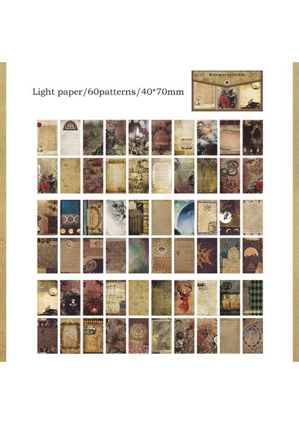 E Nedıe 60 Adet/paket Hafif Kağıt Malzemeleri Kağıt Dekor Önemsiz Dergisi Dıy Scrapbooking Planlayıcısı Yaratıcı Kırtasiye Vintage Bloknot (Yurt Dışından)