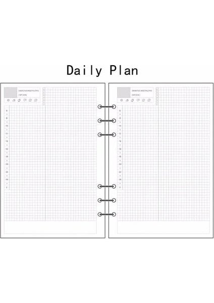Günlük Plan A7 A7/a6/a5 Defter Çekirdek Değiştirme Tek Sayfa Kitap Iç Çekirdek Izgara Yatay Çizgi Boş Plan El Kitabı Değiştirme Çıkarılabilir (Yurt Dışından)