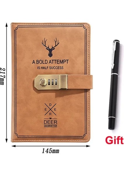 360 Sayfa D A5 360 Sayfa Spiral Defter Kilitli Günlüğü Not Defteri Vintage Korsan Çapalar Pu Not Defteri A5 Kırtasiye Hediye Gezgin Kalemle 2022 (Yurt Dışından)