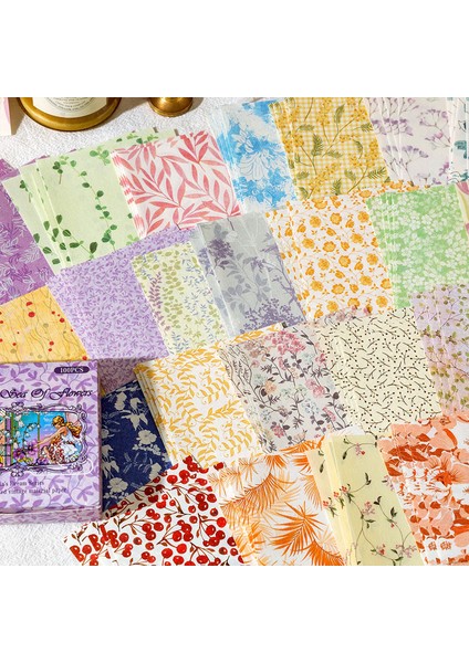 D Yoofun 100 Adet/kutu Bloknot Malzeme Kağıt Anna'nın Düşleri Önemsiz Dergisi Scrapbooking Kartları Retro Arka Plan Dekorasyon Kağıdı (Yurt Dışından)
