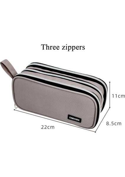 3 Fermuarlı Kalem Kutusu Siyah Kırtasiye Kalem Kutusu Trousse Scolaire Büyük Kapasiteli Kalem Kutusu Astuccio Tuval Estuche Okul Kalem Kutuları (Yurt Dışından) fırsatları