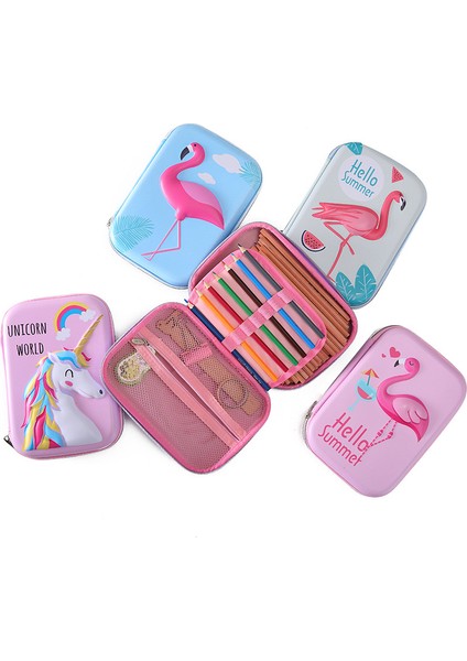 Yeşil Unicorn Unicorn Kalem Kutusu Okul Estuche Escolar Estojo Escola Trousse Scolaire Stylo Kalemlik Kalem Kutusu Kalem Kutusu Flamingo Kutusu (Yurt Dışından)