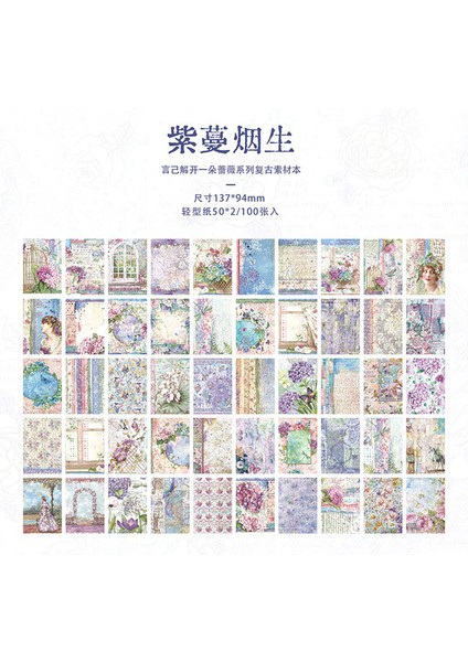 Stil 3 100 Adet Vintage Gül Çiçek Botanik Yazılabilir Malzeme Kağıt Kitap Önemsiz Dergisi Planlayıcısı Scrapbooking Dıy Zanaat Arka Plan Kağıdı (Yurt Dışından)
