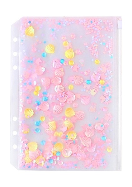 Pembe Çanta A5 2023 45 Yaprak Kawaii A5 A6 Gevşek Yaprak Defter Kağıdı Dolum Spiral Bağlayıcı Dizin Iç Sayfalar Aylık Haftalık Günlük Planlayıcı Gündem (Yurt Dışından)