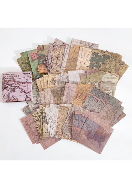 L Yoofun 100 Adet/paket Vintage Bloknot Retro Çiçek Kelebek Malzeme Kağıt Scrapbooking Dergisi Günlüğü Dekorasyon Kolaj Dıy (Yurt Dışından)