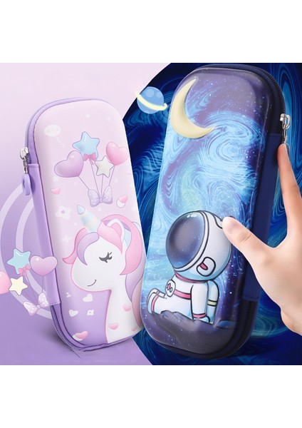13 Sevimli Kalem Kutusu Kore Unicorn Kawaii Kırtasiye Kalem Kutusu 3D Astronot Trousse Scolaire Kalem Kutusu Okul Malzemeleri Kalem Kutusu (Yurt Dışından)