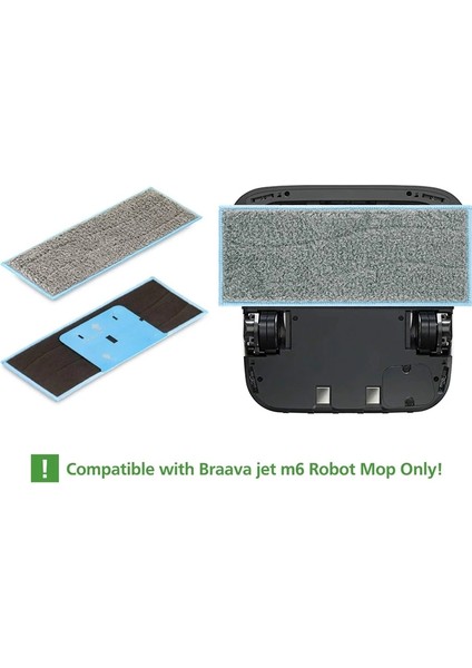 4 Adet Yıkanabilir Islak Paspas Pedleri Irobot Braava Jet M6 Robotlu Süpürge Paspas Bezleri Paçavra Pedleri Yedek Aksesuar Parçaları (Yurt Dışından)