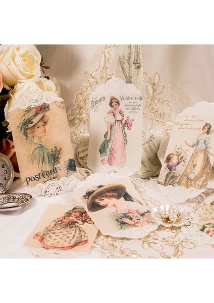 G-Çiçekler ve Şiir 45 Adet Not Defteri Malzemesi Yapışkan Arka Plan Tatlı Çiçek Not Defteri Yapışkanlı Kelebek Paris Dantel Etiket Çıkartmaları Scrapbooking (Yurt Dışından)
