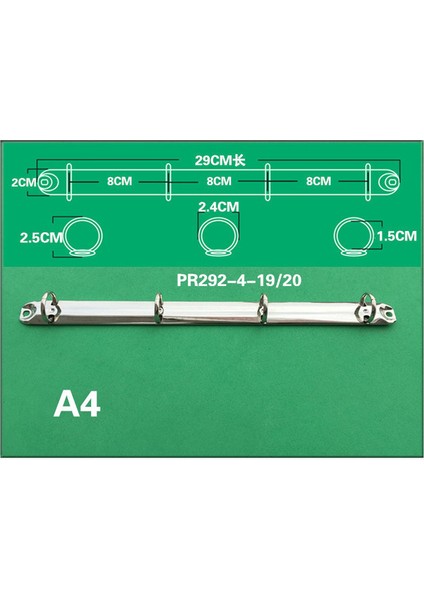 A4 29CM 4 Halka 20 Altın Vidalı 20MM 25MM 30MM Dıy Vidalı Klasör Klipsi, 2 6 4 9 20 26 30 Delikli Mekanizma, 280=285, A4 B5 A5 A6 A7 (Yurt Dışından)