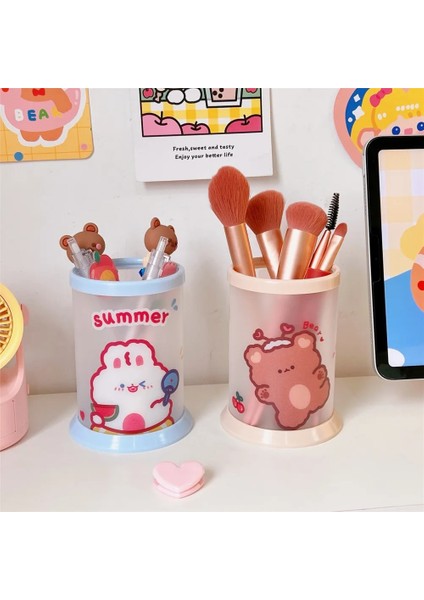 Iki Kaplan Karikatür Yransparent Yuvarlak Kalemlik Saklama Kutusu Sevimli Kalem Kalem Masaüstü Saklama Kutusu Taşınabilir Kozmetik Konteyner (Yurt Dışından) fırsatları