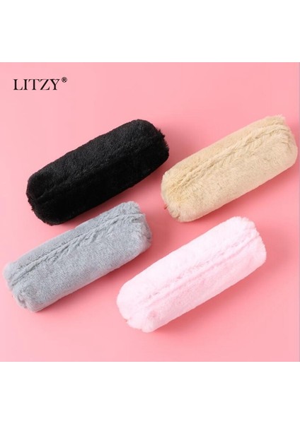 Bir Fasulye Tozu Renkli Kalem Kutusu Peluş Kalem Çantaları Kawaii Kore Kırtasiye Düz Renk Kalem Kutusu Okul Aksesuarları Sevimli Kalem Kutuları (Yurt Dışından) fırsatları