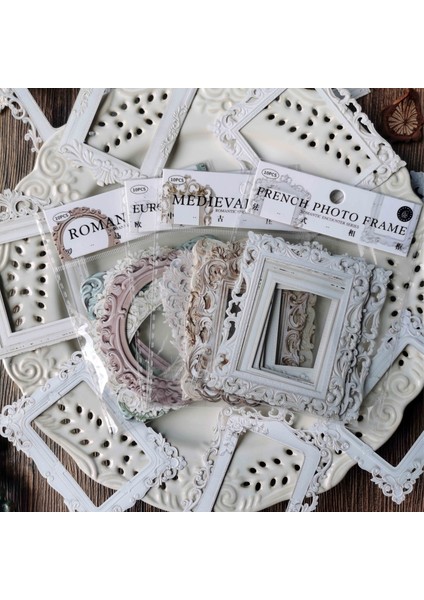 Stil 4 10 Adet Vintage Içi Boş Fotoğraf Çerçevesi Dokulu Malzeme Kağıt Dıy Scrapbooking Kartları Önemsiz Dergisi Retro Dekorasyon Kağıdı (Yurt Dışından) fiyatları