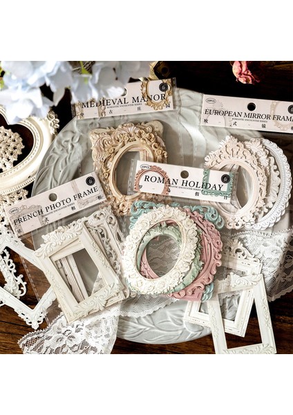 Stil 4 10 Adet Vintage Içi Boş Fotoğraf Çerçevesi Dokulu Malzeme Kağıt Dıy Scrapbooking Kartları Önemsiz Dergisi Retro Dekorasyon Kağıdı (Yurt Dışından) fırsatları