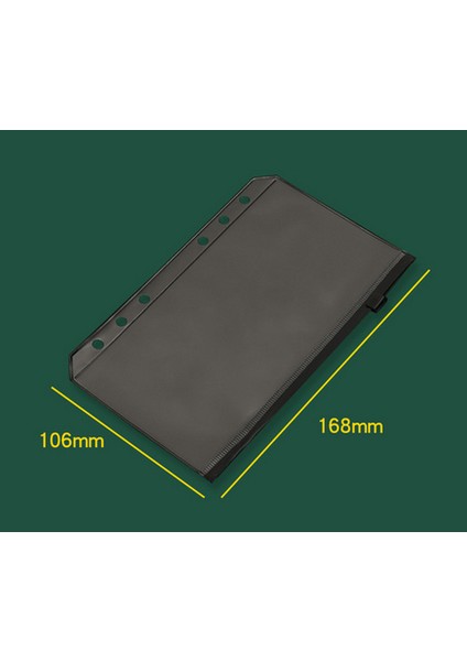 A6 Siyah A6 A5 B5 Pvc Şeffaf Çanta El Kitabı Saklama Belge Çantası Bilgi Çantası Not Defteri Kartvizit Kitap Gevşek Yaprak Çanta (Yurt Dışından)