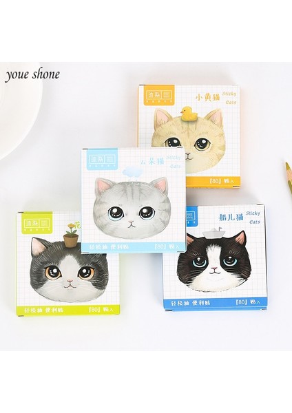 Resim Olarak 1 Adet Sevimli Kedi Yapışkan Not Yaratıcı Kırtasiye Çıkartmalar Scrapbooking N Kez Etiket Mesaj Notları Kitap Ofis Öğrencileri Malzemeleri (Yurt Dışından) fiyatları