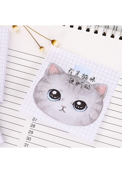 Resim Olarak 1 Adet Sevimli Kedi Yapışkan Not Yaratıcı Kırtasiye Çıkartmalar Scrapbooking N Kez Etiket Mesaj Notları Kitap Ofis Öğrencileri Malzemeleri (Yurt Dışından) indirimleri