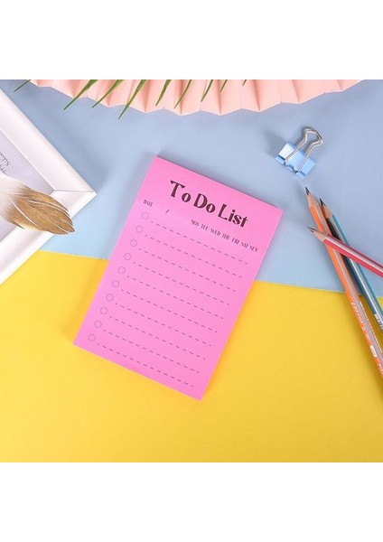 Kırmızı 50 Sayfa Günlük Haftalık Aylık Planlayıcı Alışveriş Kontrol Listesi Taşınabilir Bloknot Yapılacaklar Listesi Yapışkan Notlar Kırtasiye Yapışkan Notlar (Yurt Dışından)