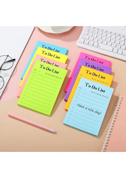Kırmızı 50 Sayfa Günlük Haftalık Aylık Planlayıcı Alışveriş Kontrol Listesi Taşınabilir Bloknot Yapılacaklar Listesi Yapışkan Notlar Kırtasiye Yapışkan Notlar (Yurt Dışından)