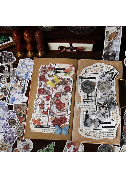 Stil 3 Vintage Çiçek Damga Ay Filmi Kolaj Dıy Scrapbooking Malzemeleri Dekor Önemsiz Dergisi Okul Kart Yapımı Kırtasiye Not Kağıdı (Yurt Dışından) modelleri