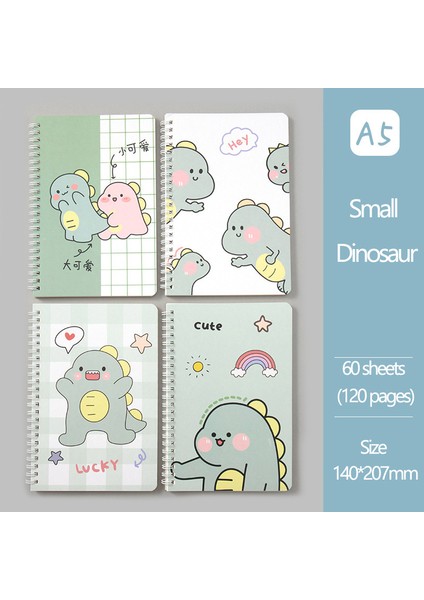 Güzel 1 Adet A5 Kawaii Dizüstü Dergisi Kpop A5 Sevimli Astarlı Not Defteri Çift Bobin Taşınabilir Defterler Yazma Okul Ofis Malzemeleri Kırtasiye (Yurt Dışından)